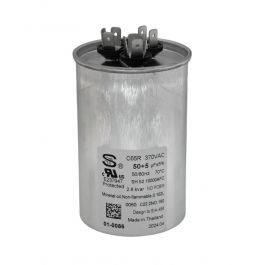 Nordyne 01-0086 Dual Round Capacitor 50/5 MFD 370V