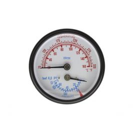 Burnham Boiler 100282-03 2.5" Water Temperature/Pressure Gauge 70°-320°F 0-75 PSI