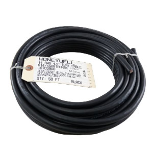Honeywell 10703908 14/4 Stranded Mini-Split 600V THHN Cable, 5×50 ft Coil, Black
