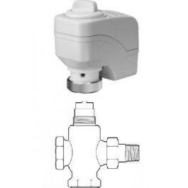 Siemens 254-01107 2-Way 1/2" N/C Globe Valve Assembly Brass 1.6Cv FxUM