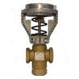 Siemens Building Technology 268-03203 1" 3-Way Mixer Valve Assembly 4" Pneumatic Actuator 3-8 PSI Brass 10Cv