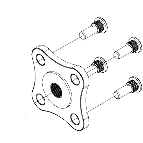 HYDRO GEAR 71298 KIT HUB METRIC 4 BOLT (ORIGINAL OEM)