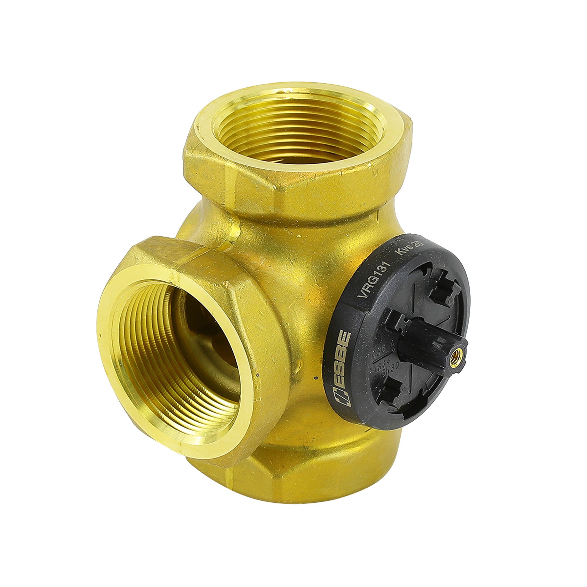 Danfoss 193B-1506 1-1/2″ 3-Way DZR Brass Valve, 29.3 Cv