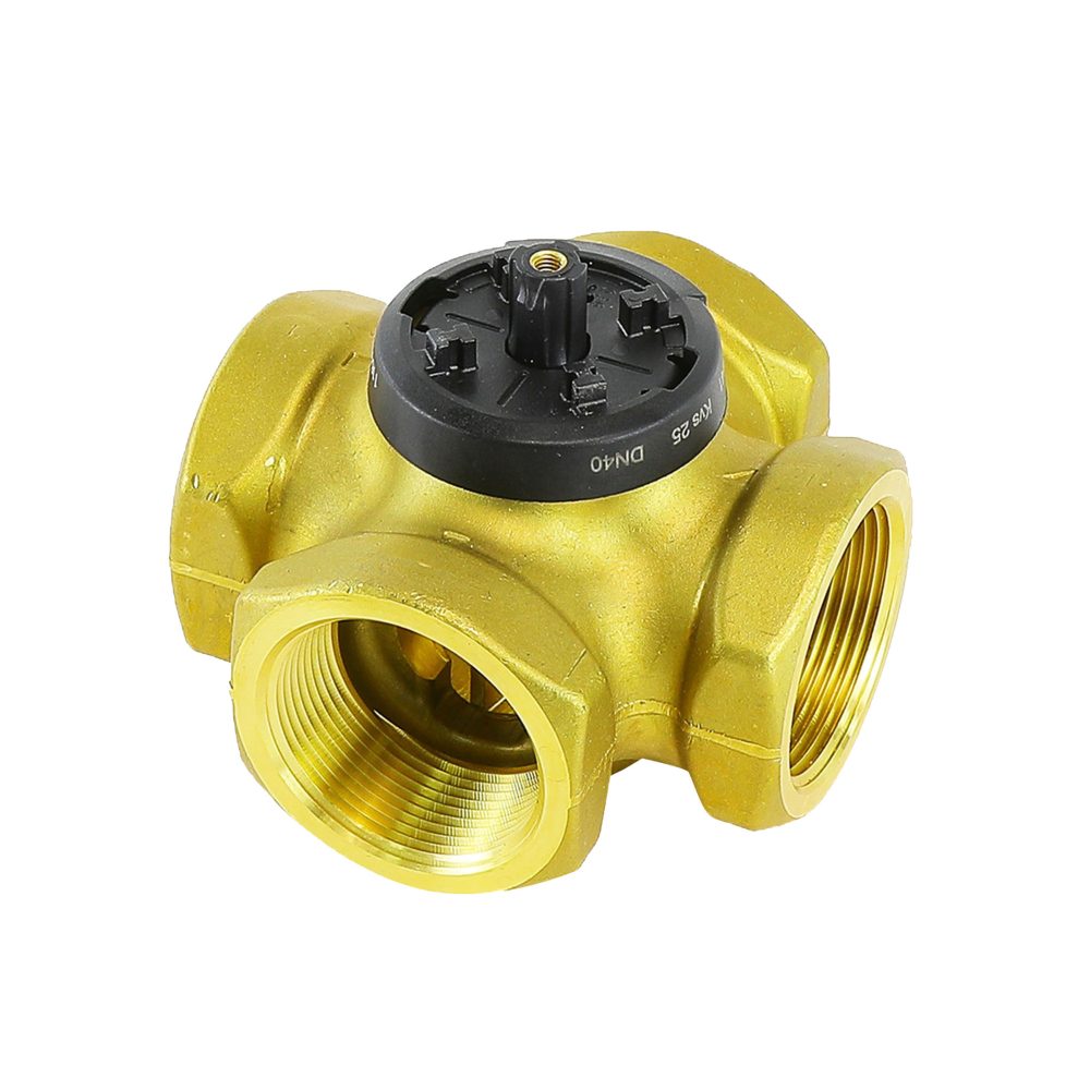 Danfoss 193B-1535 1-1/2″ 4-Way DZR Brass Zone Valve 29.3 Cv