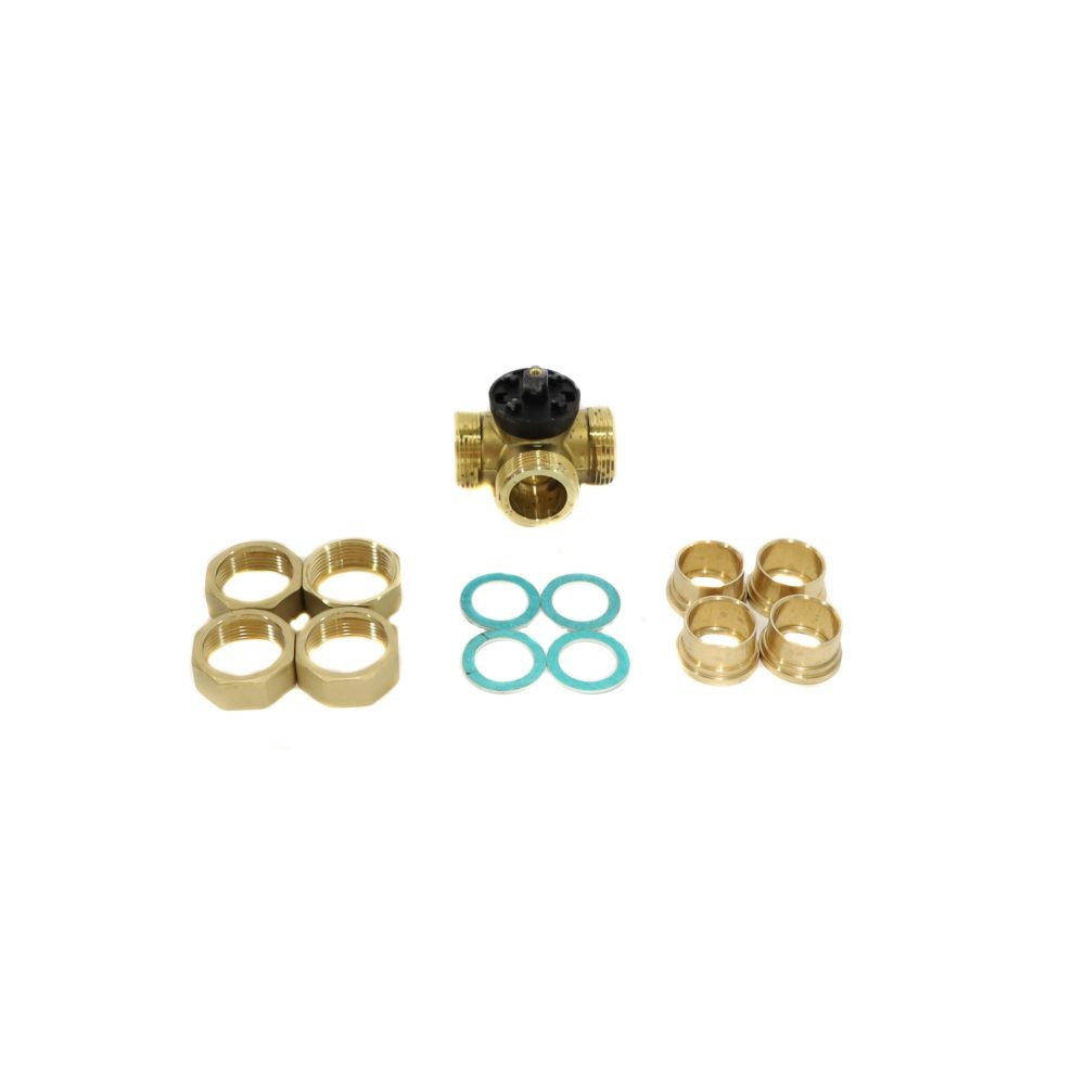 Danfoss 193B-1538 1″ Solder 4-Way DZR Zone Valve, 7.3 Cv