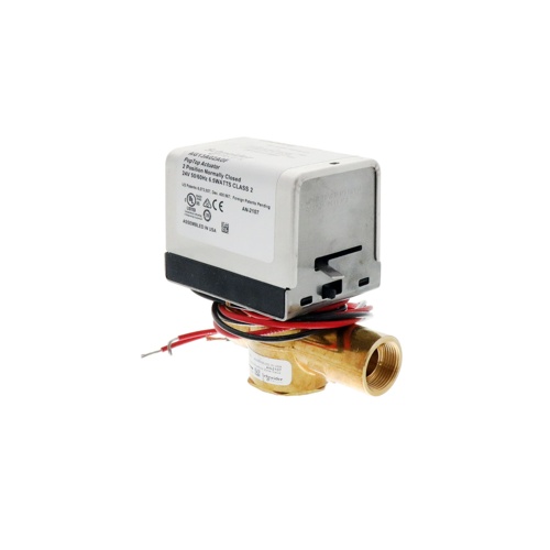 Schneider Electric (Erie) VT2343G13A02A0F Two-Way NC Zone Valve Assembly, 3/4″ Inverted Flare, 3.5 Cv, 24VAC