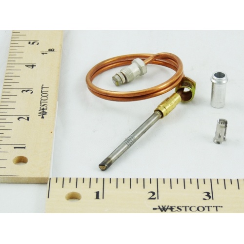 Honeywell Q390A1095 Thermocouple, 30mV, 18″ Length, with Adapter & Push In Clip