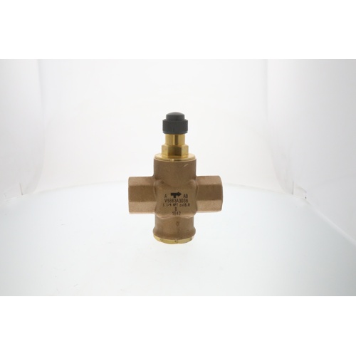 Honeywell V5863A3036 Globe 3-Way Mixing Valve, 1-1/4″ NPT, Brass Body