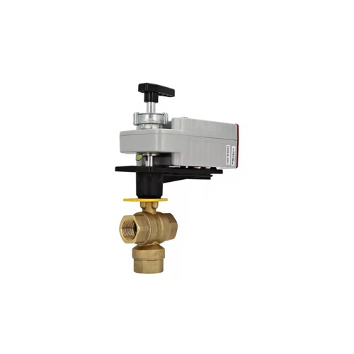 Honeywell VBN3CJPX6400 3-Way NPT Ball Valve Assembly, 1″, 24Vac, 8.60 Cv