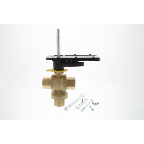 Honeywell VBN3CKPX0000 3-Way Ball Valve, 1″ NPT, 14.90 Cv, Brass, 250°F