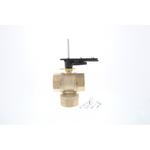 Honeywell VBN3GRPX0000 3-Way Ball Valve, 2-1/2″ NPT, 74 Cv, Brass, 250°F Max