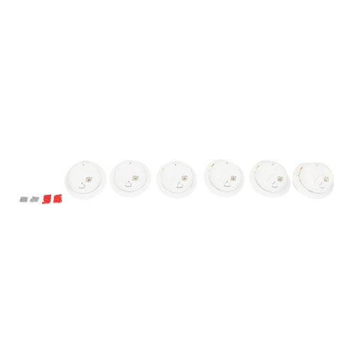 Honeywell 1046859 6-Pack 10-Year Battery Operated Smoke Alarm