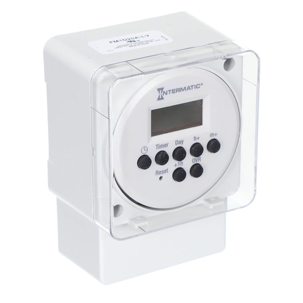 Intermatic FM1D20A-LV 7-Day 24-Hour 24V Low Voltage Time Switch