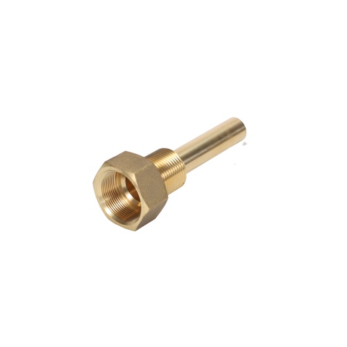 Kodiak Controls T1E3D2 3/4″ NPT Brass Thermowell with 3-1/2″ Immersion Well