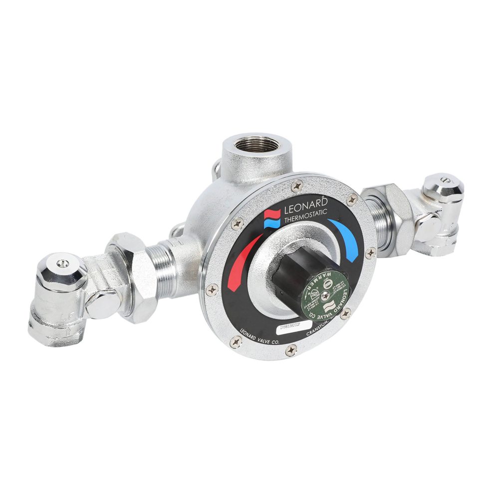 Leonard Valve LV-983-LF-CP 1-1/4″ x 1-1/4″ Thermostatic Mixing Valve