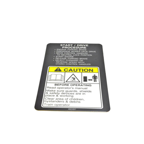 SCAG 482287 - DECAL START / DRIVE - Authentic part