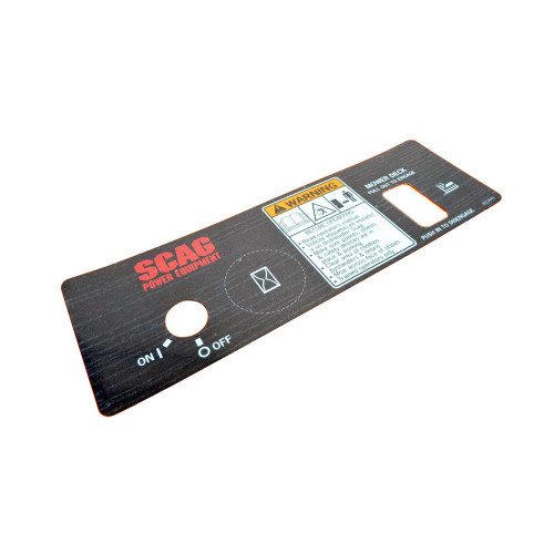 SCAG 483441 - DECAL INSTRUMENT PANEL - REAR - Authentic OEM part