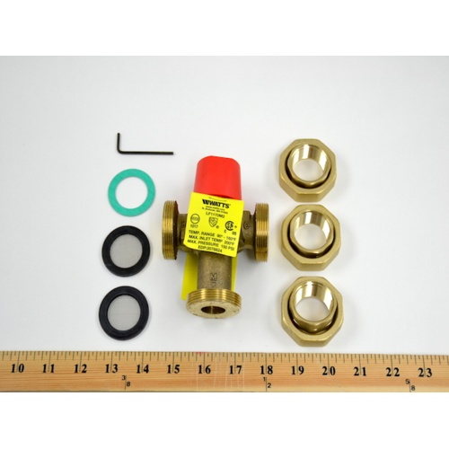 Watts 0559106 1″ 1170-UTM2 Thermostatic Mixing Valve, 90-160°F, Lead-Free