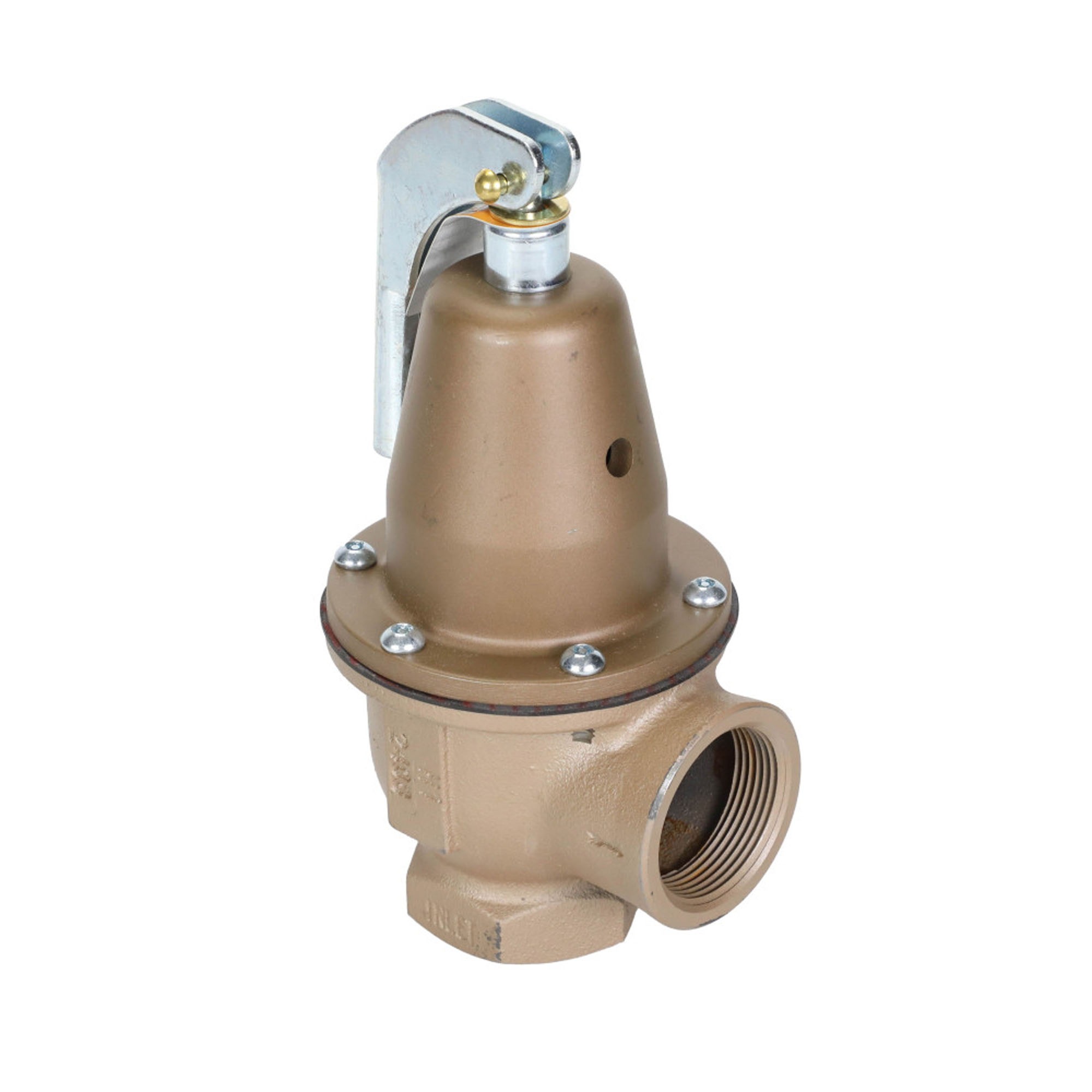Watts F383308 1-1/4″ 740 Iron Boiler Pressure Relief Valve, 45 PSI, Expanded Outlets