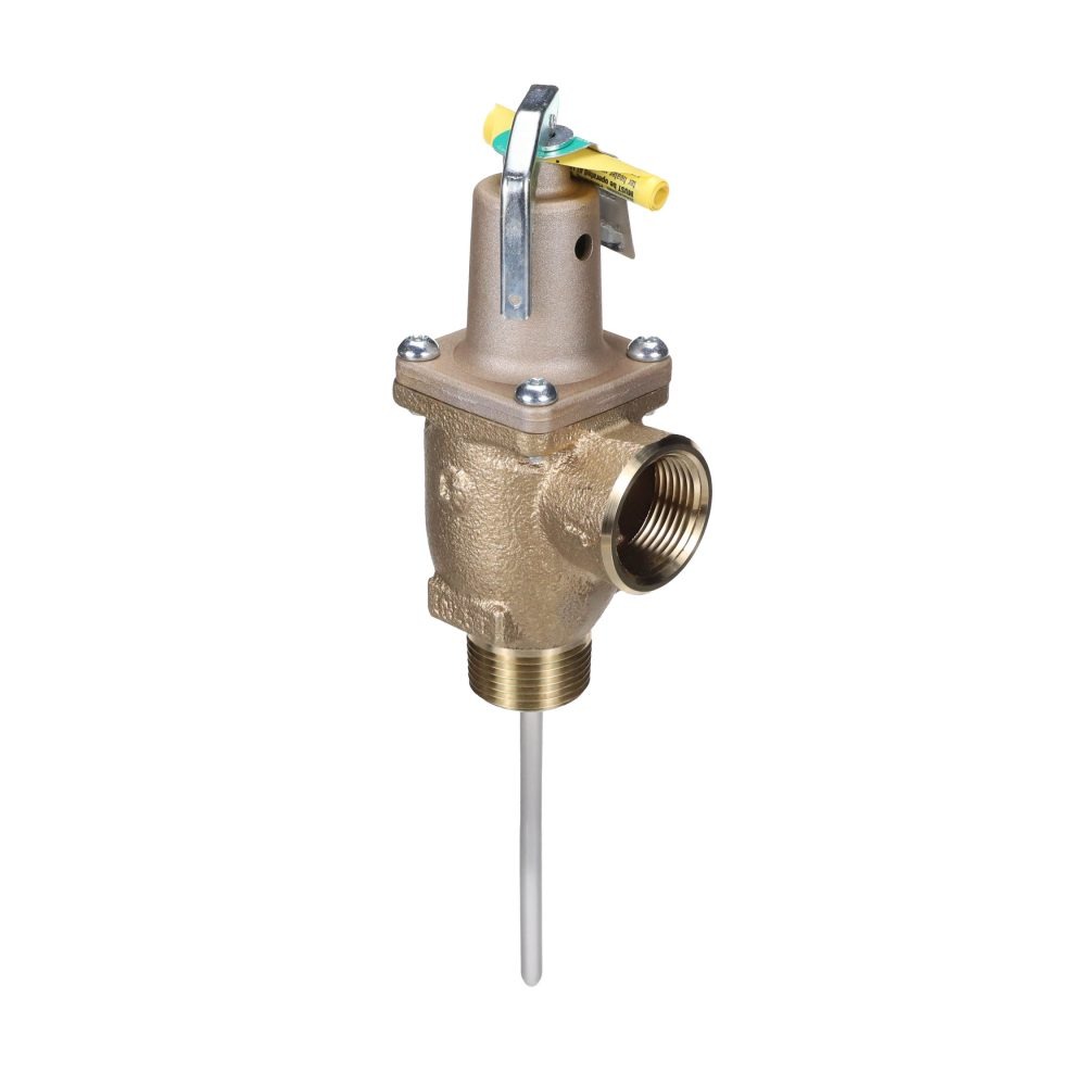 Watts F556006 1″ LF40XL-4 Lead Free Auto Reseating T&P Relief Valve, 100 PSI, 210°F