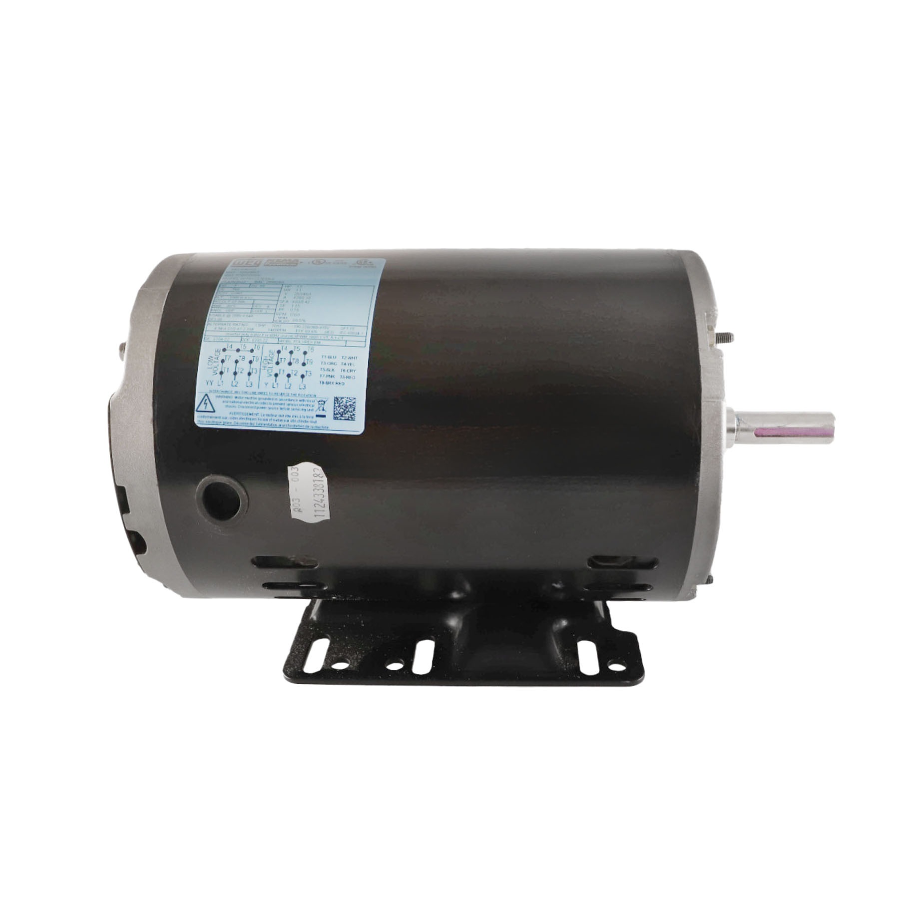 WEG Electric Corp 00158OT3E56-S 1.5HP 208-230/460V ODP 4P Motor