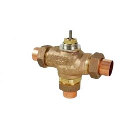 Schneider Electric (Barber Colman) VB-7314-0-4-10 3-Way Mixing Globe Valve 1.5" Union Sweat 250 PSI 28Cv
