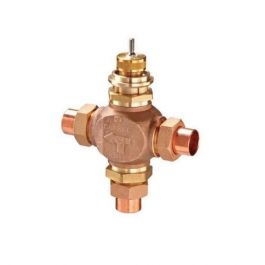 Johnson Controls VG7882RT 3-Way Mixing Globe Valve 1/2" Union Connection W/Switch 28.9Cv